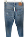 Levis Size Est 26 Light Wash Cotton Distressed Knee High Waist Button Fly Jeans Light Wash / Est 26