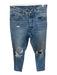 Levis Size Est 26 Light Wash Cotton Distressed Knee High Waist Button Fly Jeans Light Wash / Est 26
