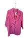 Rolla's Size S Pink Cotton Long Sleeve Double Breast Knee Length Coat Pink / S