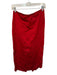 Zara Size M Red Polyester Side Zip Maxi Skirt Red / M