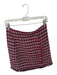 Zara Size M Pink & Green Cotton Blend Tweed Basket Weave Fringe Skirt Pink & Green / M