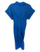 Exquise Size M Electric Blue Cotton Blend Short Cuff Sleeve Buttons Jumper Electric Blue / M