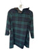 Tuckernuck Size M Green & Black Wool Blend Long Sleeve Plaid Ruffle Neck Dress Green & Black / M