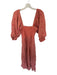 Free People Size M Terracotta Cotton Long Balloon Sleeve smocked Maxi Dress Terracotta / M
