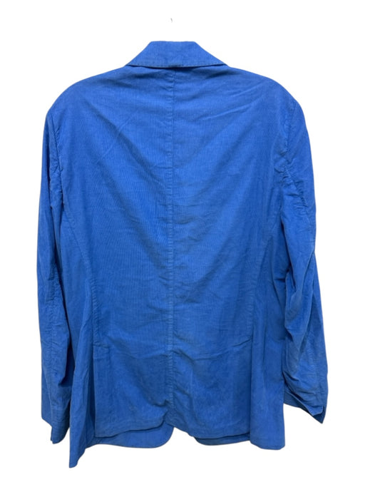 Massimo Alba Size M Blue Cotton Blend Corduroy Double button Lapel Blazer Jacket Blue / M
