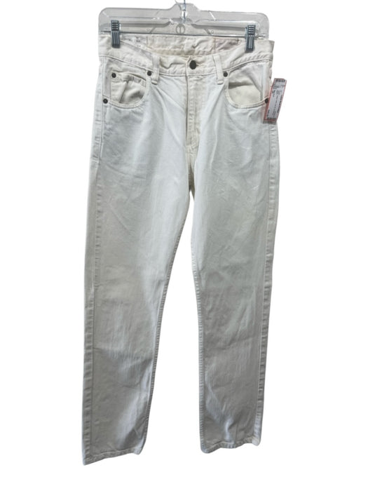 Billy Reid Size 30 White Cotton Solid Zip Fly Men's Pants White / 30