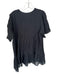 India Collection Emerson Fry Size M/L Black Cotton Tassels V Neck Dress Black / M/L
