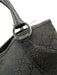 Gucci Black Leather & Canvas Guccissima Top Handle Magnetic Snap Closure Bag Black