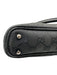 Gucci Black Leather & Canvas Guccissima Top Handle Magnetic Snap Closure Bag Black