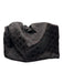 Gucci Black Leather & Canvas Guccissima Top Handle Magnetic Snap Closure Bag Black