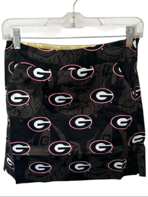 Loud Mouth Size 0 Black & Red Cotton Blend Side Zip UGA Skort Black & Red / 0