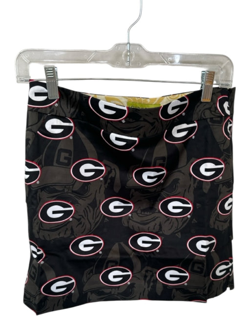 Loud Mouth Size 4 Black & Red Cotton Blend Side Zip UGA Skort Black & Red / 4