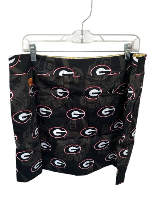 Loud Mouth Size 16 Black & Red Cotton Blend Side Zip UGA Skort Black & Red / 16