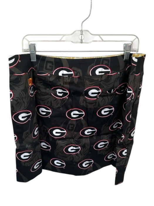 Loud Mouth Size 16 Black & Red Cotton Blend Side Zip UGA Skort Black & Red / 16