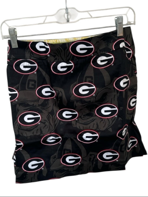 Loud Mouth Size 10 Black & Red Cotton Blend Side Zip UGA Skort Black & Red / 10
