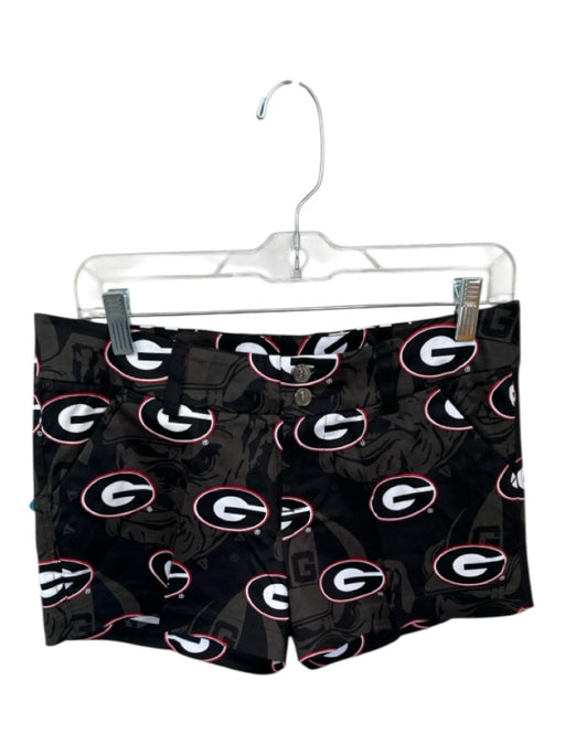 Loud Mouth Size 4 Black & Red Cotton Blend Front Pockets UGA Shorts Black & Red / 4