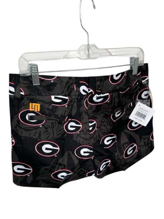 Loud Mouth Size 6 Black & Red Cotton Blend Front Pockets UGA Shorts Black & Red / 6