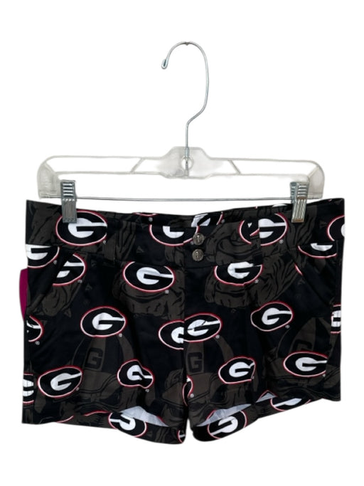 Loud Mouth Size 6 Black & Red Cotton Blend Front Pockets UGA Shorts Black & Red / 6