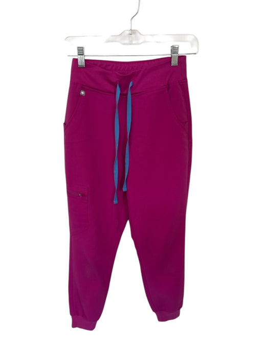 Figs Size XS Magenta Polyester Blend drawcord Zipper Pocket Cuffed Pants Magenta / XS