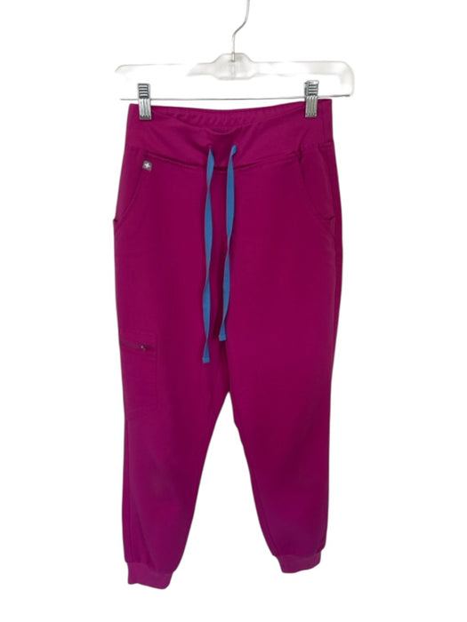 Figs Size XS Magenta Polyester Blend drawcord Zipper Pocket Cuffed Pants Magenta / XS