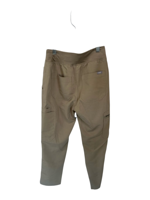 Figs Size XS Khaki Polyester Blend drawcord Zipper Pocket Wide Pants Khaki / XS