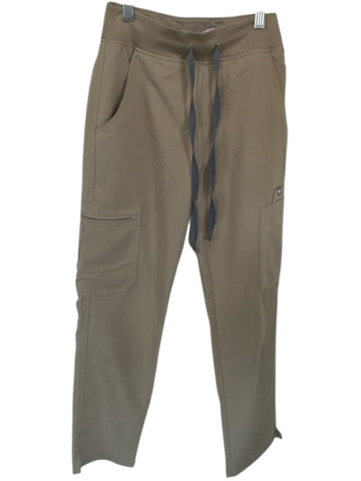 Figs Size XS Khaki Polyester Blend drawcord Zipper Pocket Wide Pants Khaki / XS