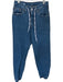 Levis Size 24 Med Dark Wash Cotton Cuffed Draw Cord Logo High Waist Pants Med Dark Wash / 24