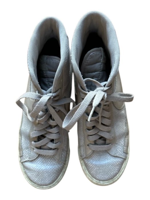 Nike Shoe Size 7 Taupe Leather High Top Swoosh Snake Embossed Athletic Sneakers Taupe / 7