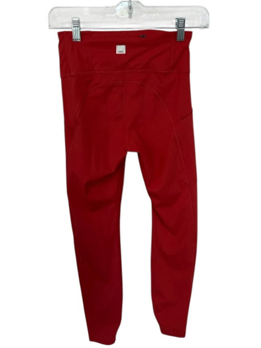Vuori Size XS Rust Polyamide Back Zip Stitching Detail Side Pockets Leggings Rust / XS