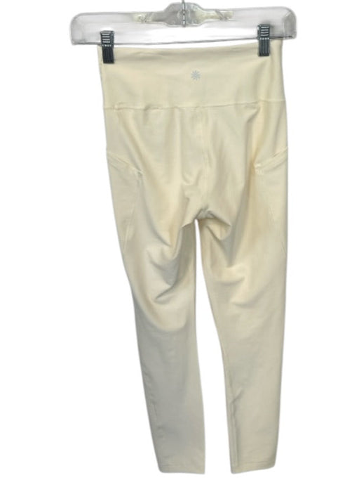 Athleta Size XS Butter Yellow Polyester Side Pockets 7/8 length Leggings Butter Yellow / XS