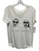Unfortunate Portrait Size S White & Black Cotton Short Sleeve Graphic Top White & Black / S