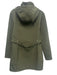 The North Face Size M Moss Green Polyester Blend Zip Front Hooded Belted Coat Moss Green / M