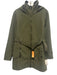 The North Face Size M Moss Green Polyester Blend Zip Front Hooded Belted Coat Moss Green / M