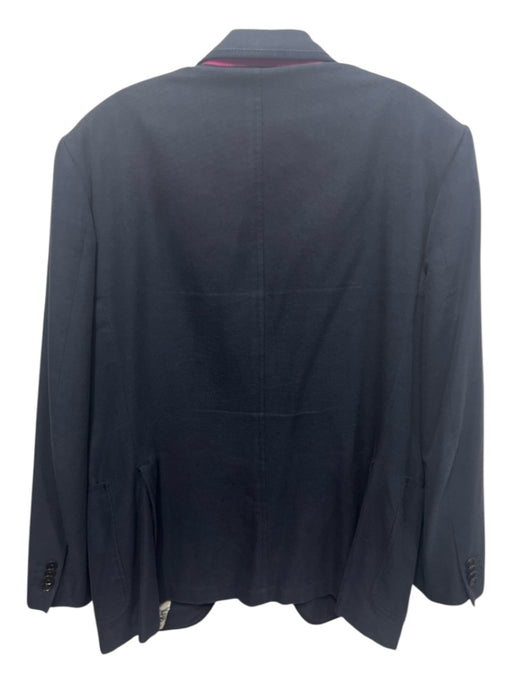 Etro Navy Cotton Blend Solid Patch Pocket 3 button Men's Blazer Navy / 50