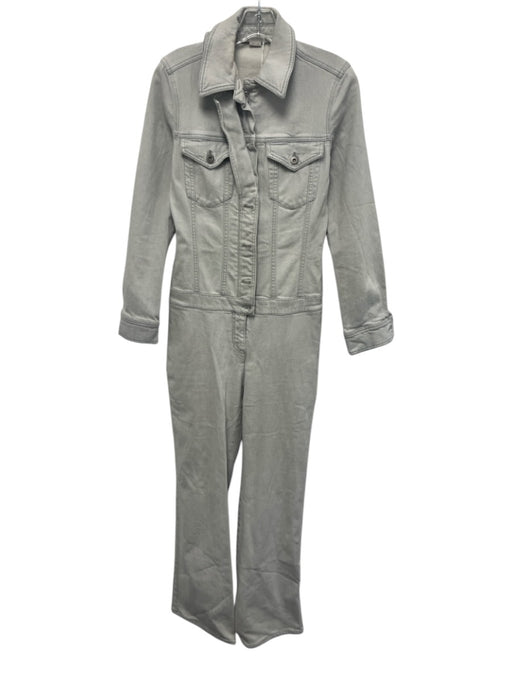 Stella McCartney Size 42 Light Wash Cotton Blend Zip & Button Jumpsuit Light Wash / 42
