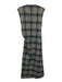 Cedric Charlier Size 8 Gray, Green, Blue Polyester Blend Zip Plaid Midi Dress Gray, Green, Blue / 8