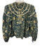 Ulla Johnson Size 2 blue, yellow, cream Cotton Blend Botanical Button Detail Top blue, yellow, cream / 2