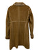 Andrew Marc Size S Beige & Brown Polyester Long Sleeve Button Front Collar Coat Beige & Brown / S
