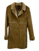 Andrew Marc Size S Beige & Brown Polyester Long Sleeve Button Front Collar Coat Beige & Brown / S