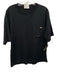 Acne Studios Size S Black Cotton Blend Solid T shirt front pocket Short Sleeve Black / S