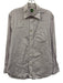 Sid Mashburn Size Est M White & Purple Cotton Grid Button Up Long Sleeve Shirt White & Purple / Est M