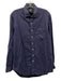 Sid Mashburn Size M Blue Cotton Solid Button Up Men's Long Sleeve Shirt Blue / M