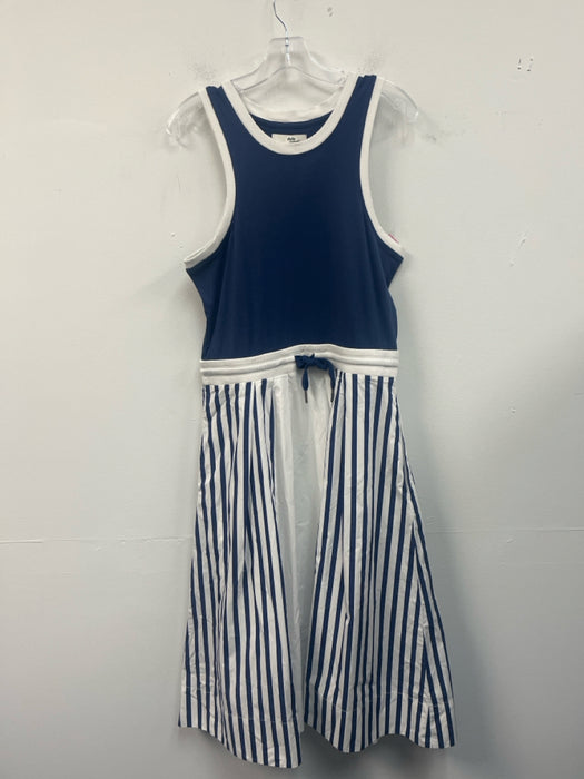 Daily Practice Size Petite Navy & white Cotton Sleeveless Stripe Maxi Dress