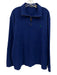 Polo AS IS Size XL Blue Cotton Solid Quarter Zip Men's Long Sleeve Shirt Blue / XL