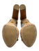 Prada Shoe Size 37.5 Brown & Cream Leather Cork Bow Ankle Buckle Sandals Brown & Cream / 37.5