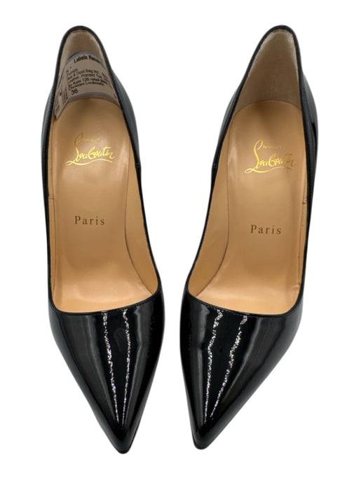 Christian Louboutin Shoe Size 36 Black Patent Leather Pointed Toe Stiletto Pumps Black / 36