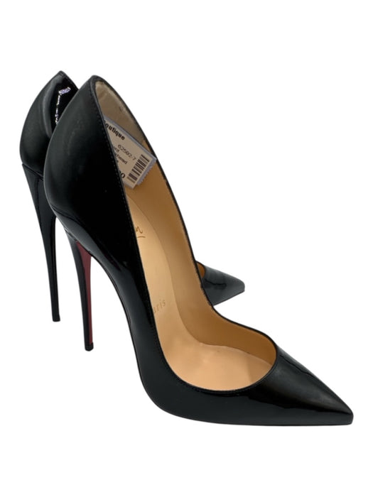 Christian Louboutin Shoe Size 36 Black Patent Leather Pointed Toe Stiletto Pumps Black / 36