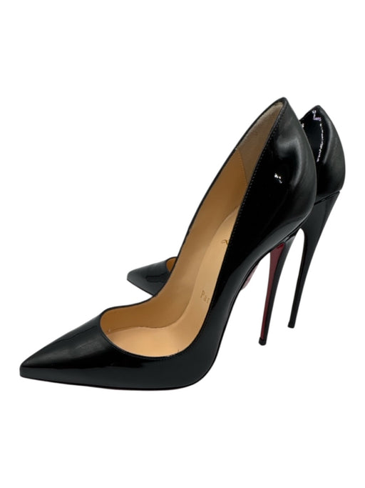 Christian Louboutin Shoe Size 36 Black Patent Leather Pointed Toe Stiletto Pumps Black / 36