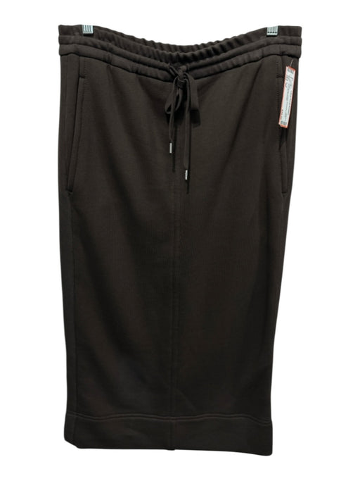 No 21 Size 42 Dark Brown Cotton Drawstring Waist Pockets Skirt Dark Brown / 42
