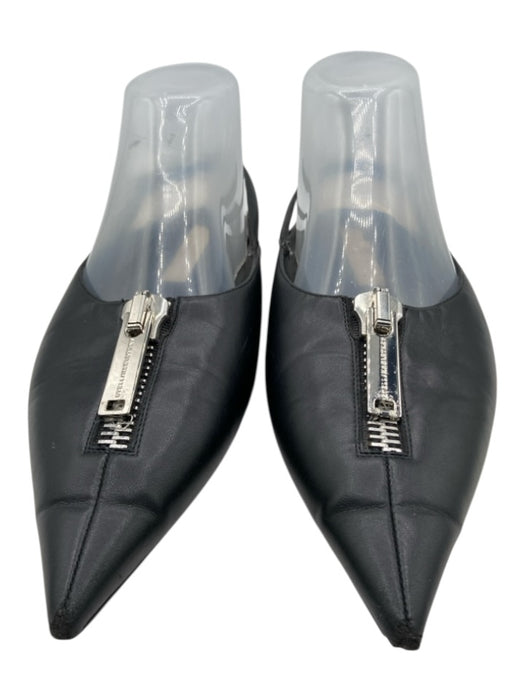 Stella McCartney Shoe Size 38.5 Black Faux Leather Pointed Toe Slingback Flats Black / 38.5